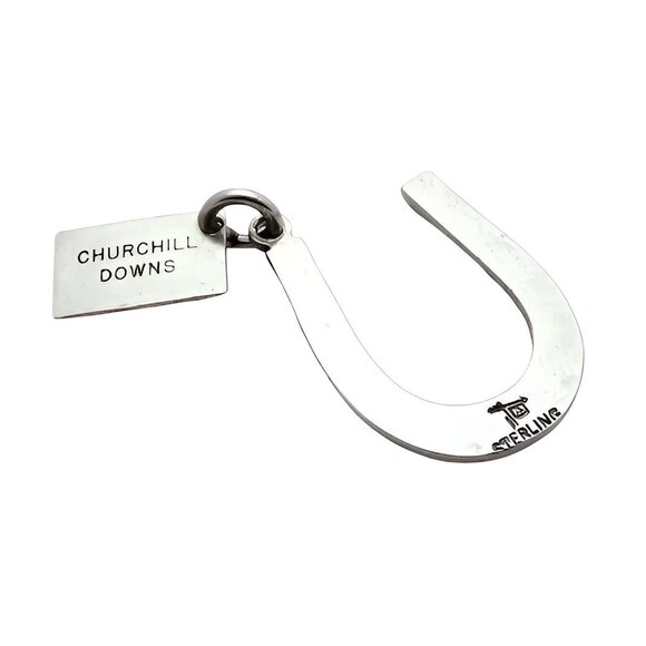 Vintage Sterling Silver Bell Trading Post Churchill Downs Horseshoe Charm - Picture 4 of 5